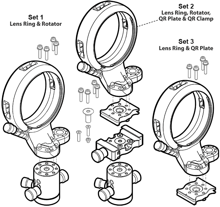 Tom Shot 360 modular system sets